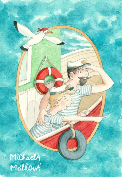 Ilustrovaná pohlednice - námořníci