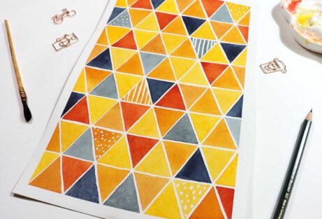 maskovací kapalina v akvarelu