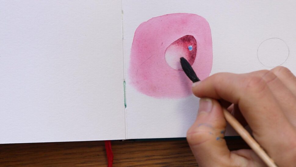 kapky - akvarelová malba